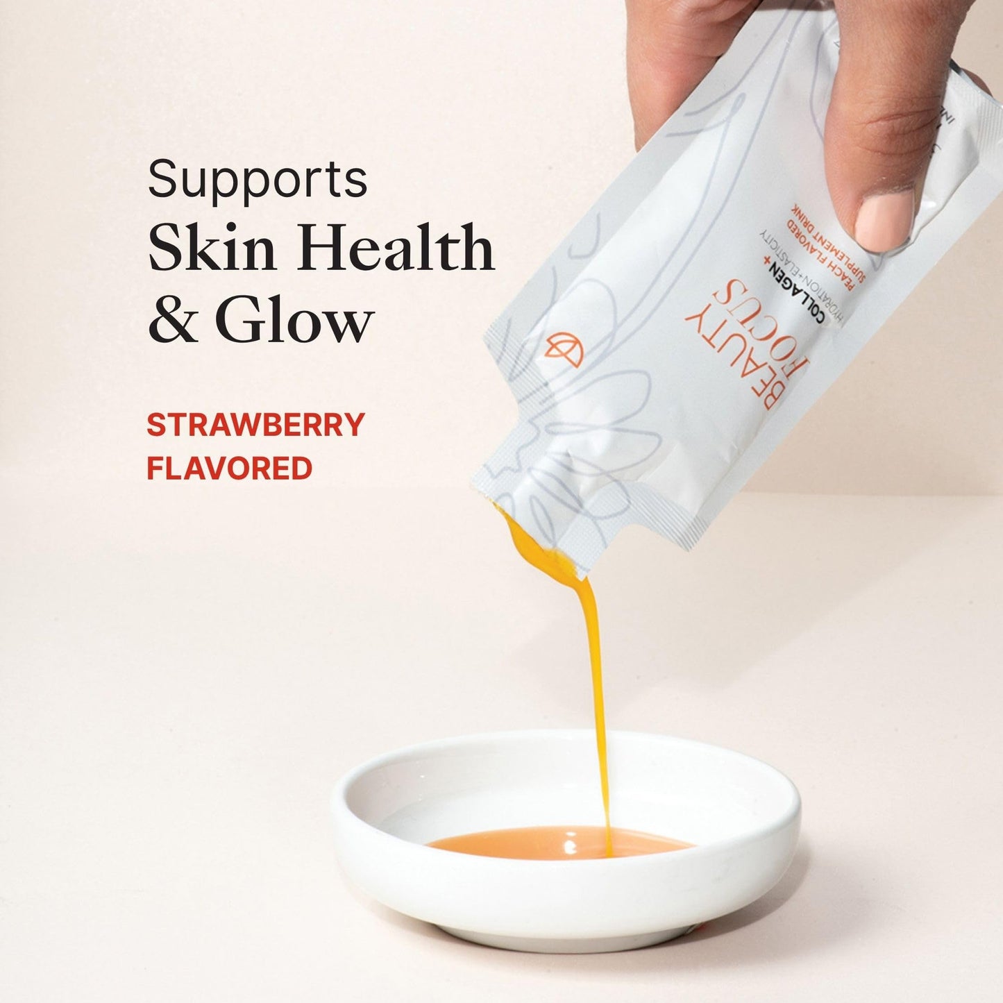 Nu Skin Beauty Focus Collagen + | 30 Pouches | Strawberry Flavored