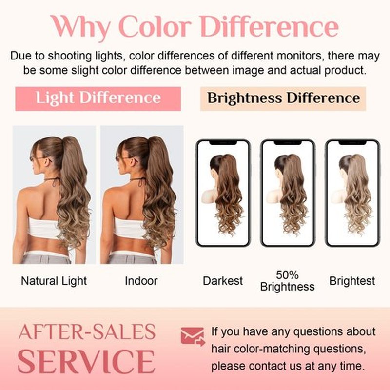 Ponytail Extension, Behufun Long Wavy Drawstring Ponytail 26" Clip in Hair Extensions Ponytail Fake Pony Tails Hair Extensions Natural Soft Heat Resistant Light Blonde White Blonde Highlights