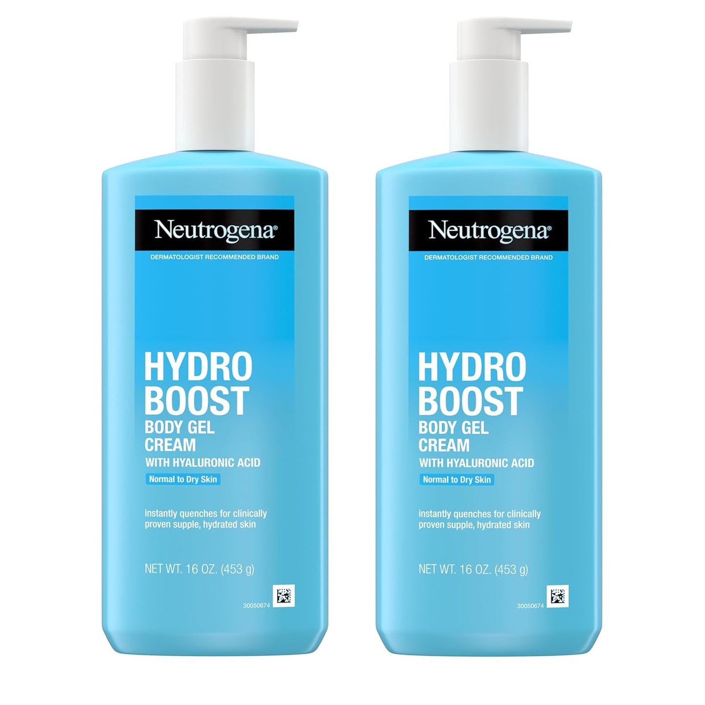 Neutrogena Hydro Boost Fragrance-Free Body Gel Cream with Hyaluronic Acid, Non-Greasy, Fast Absorbing Moisturizer & Hydrating Full Body Cream for Sensitive Skin, Paraben-Free, 16 oz (Pack of 3)