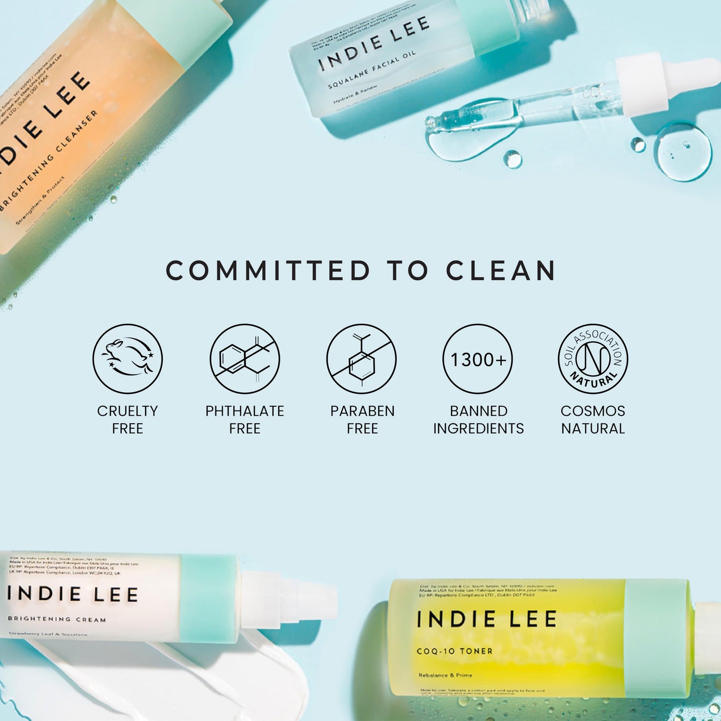 Indie Lee Brightening Facial Cleanser - Daily Hydrating Cleanser, Makeup Remover & Exfoliating Face Mask to Brighten, Firm & Protect Dry Skin - Clean, Gentle Face Wash (4.2oz)