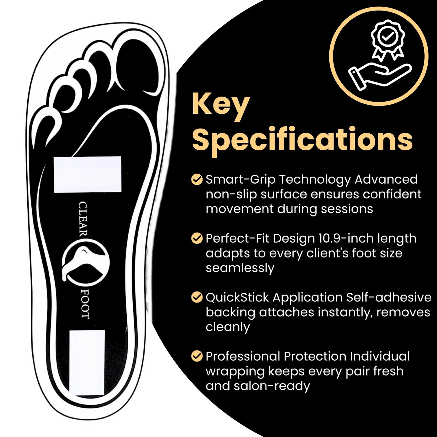 25Pairs(50Feets) Disposable Stick Spray Tanning Feet Pads Perfect for preventing spray tan solution,Deluxe & Hygienic Spray Tan Feet Pads-Ideal for Salons and Spas or Home,Easy to Apply