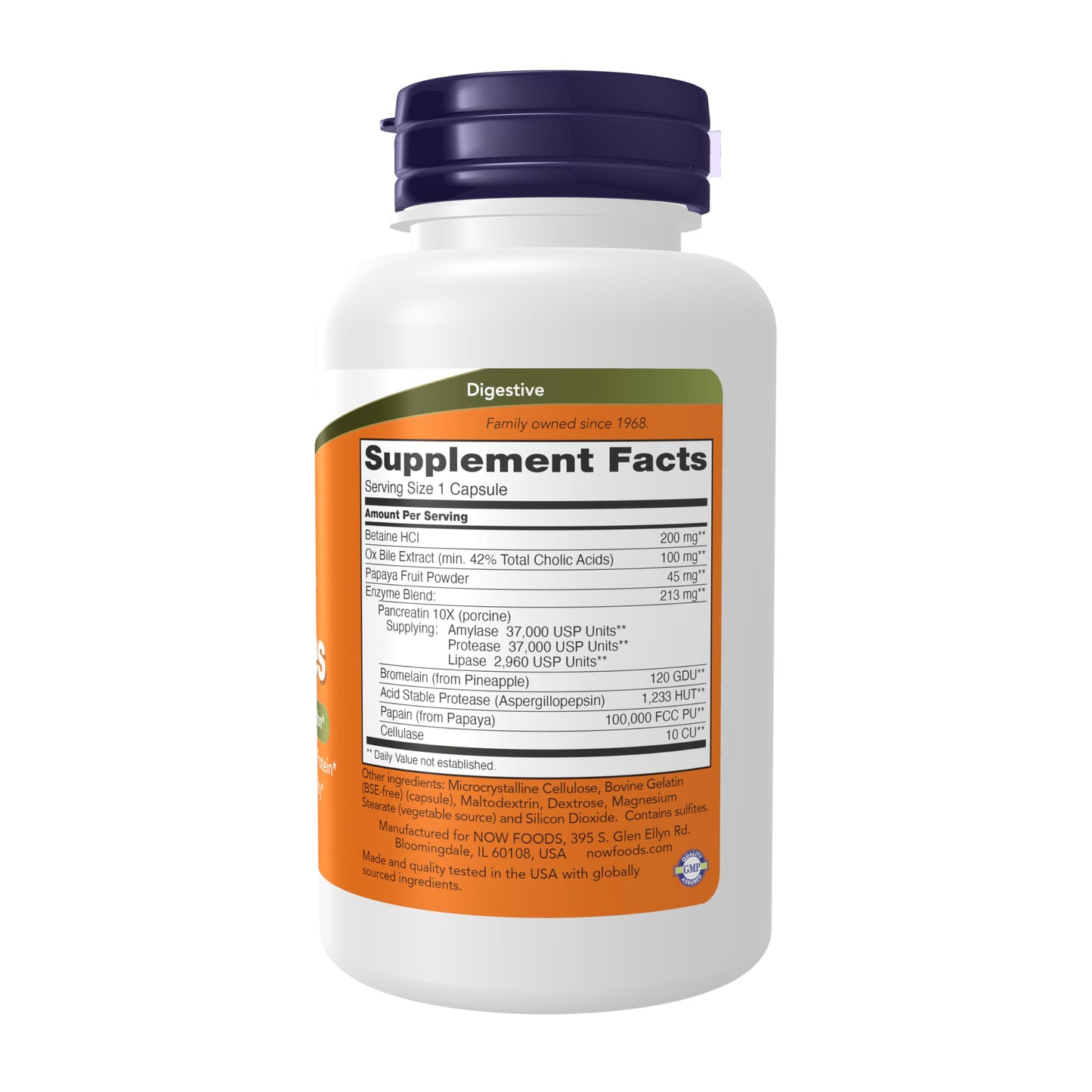 Now Supplements, Super Enzymes, Formulated with Bromelain, Ox Bile, Pancreatin and Papain, Super Enzymes, 60 Capsules
