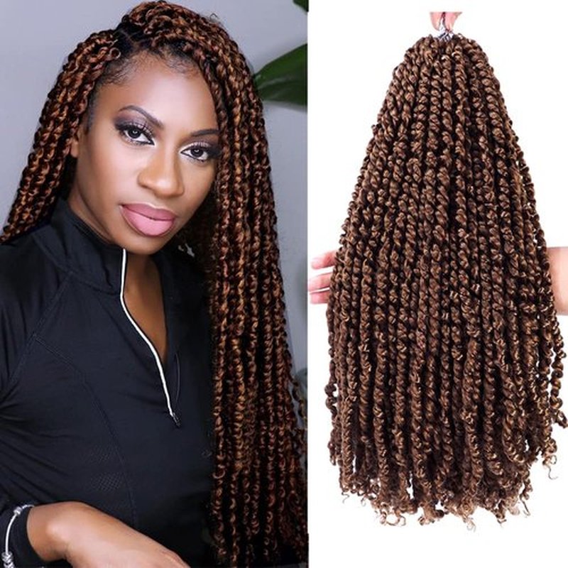 Passion Twist Crochet Hair 24 Inch 8 Packs Pre-Twisted Passion Twist Hair Crochet Hair for Black Women Pre-Looped Crochet Braids Synthetic Crochet Hair Extensions #30
