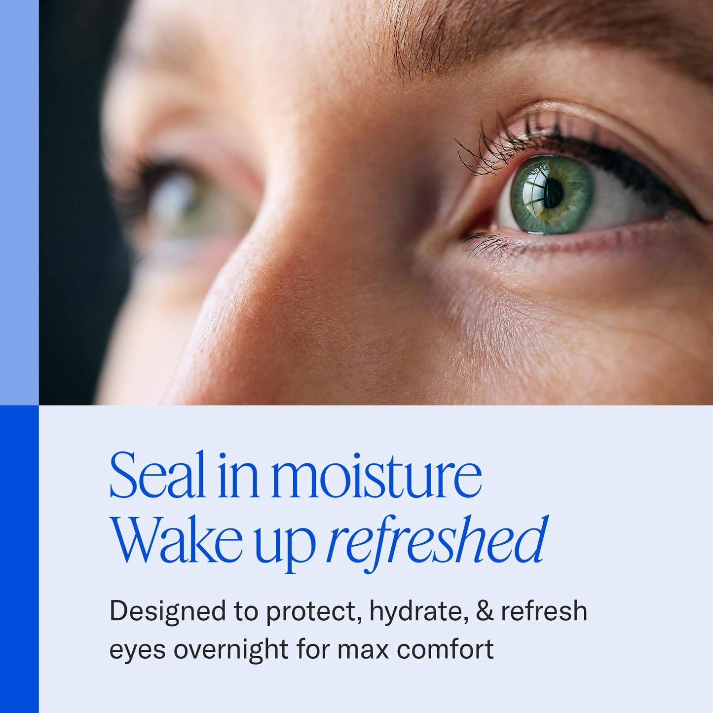 Eyeseals Hydrating Sleep Mask - Clear - Eye Masks for Sleep to Block Dry Air - Retains Moisture to Soothe Dry, Irritated Eyes and Provides Eye Care Overnight - CPAP Compatible, Latex-Free