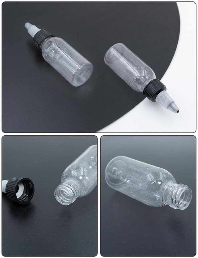 EOSAU 30 Pcs 1oz Plastic Squeeze Bottles with Twist Top Cap, 30ml Clear Dispensing Bottles, Empty Squirt Bottle for Liquids, Sauces, Arts, Crafts, Travel