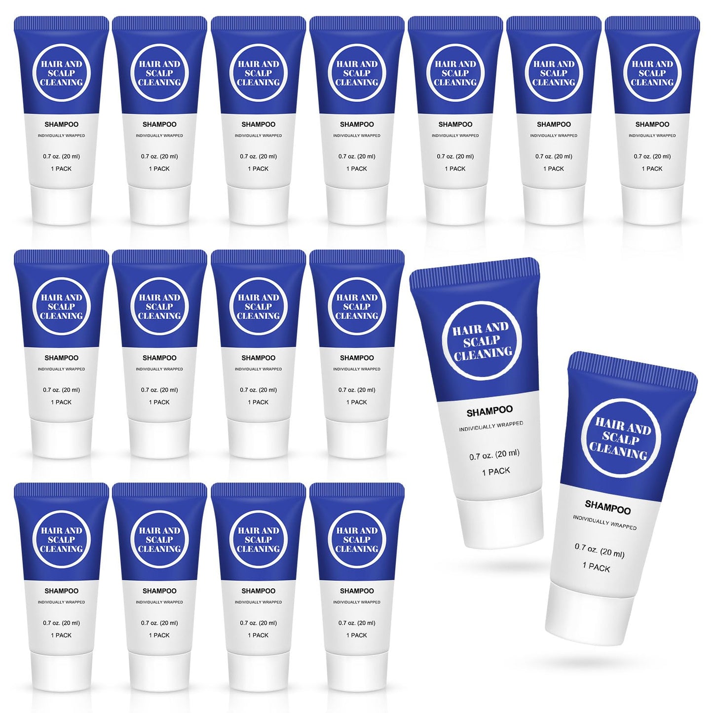 RSQAZQ Travel Size Shampoo, Mini Shampoo Gel Set, Individually Wrapped Bulk, Trial Sample Small Single Use Toiletries Amenities Kit for Men & Women for Hotel/Camping/Homeless 0.7 Fl Oz (Pack of 30)