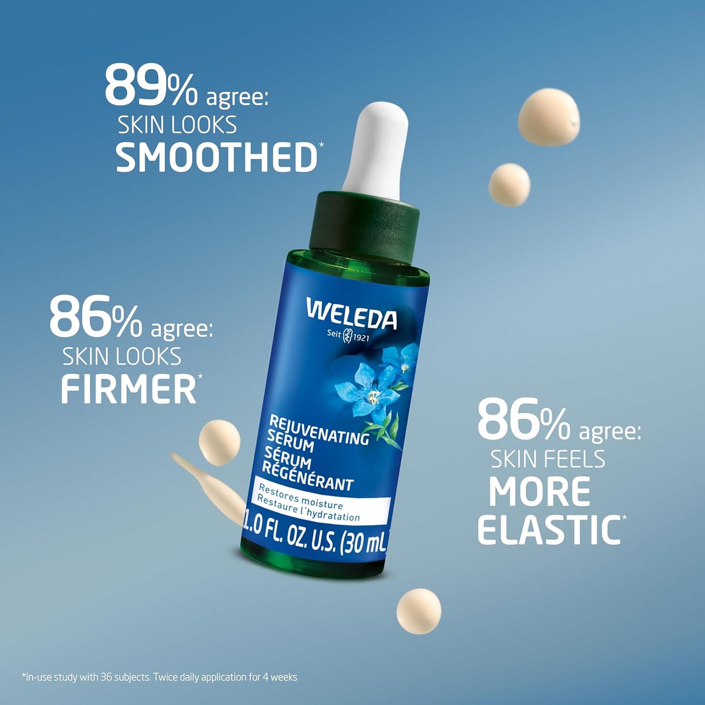 Weleda Face Care Plumping Serum, Plant Rich Serum with Peptides from Pomegranate and Maca Root