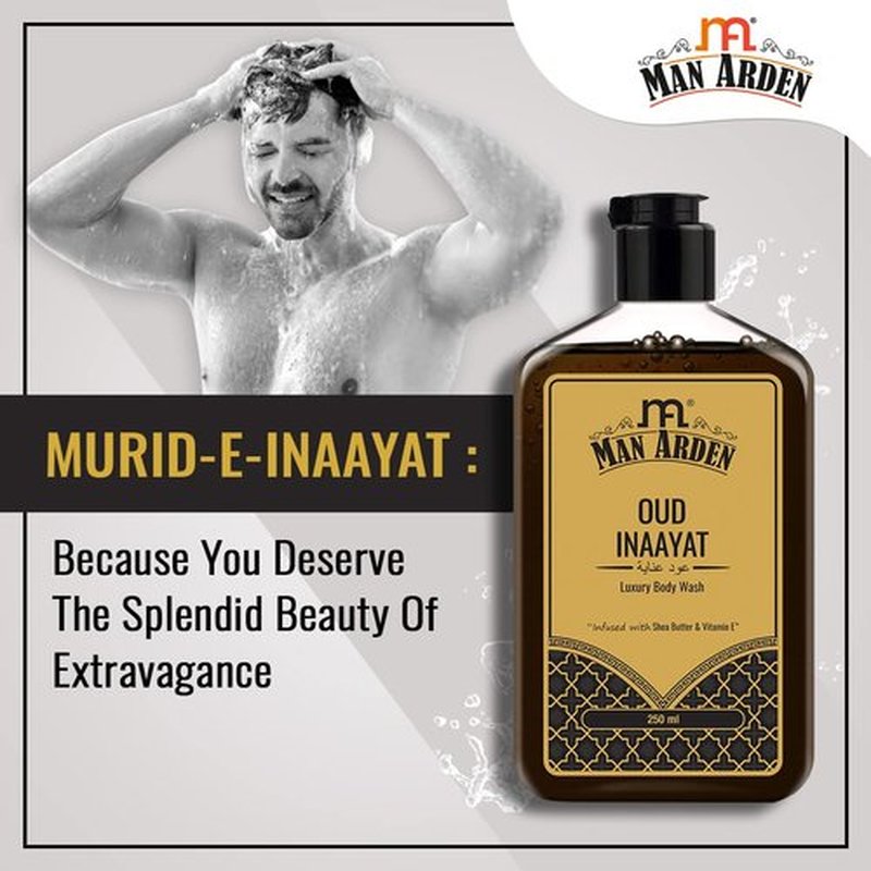 Man Arden Oud Inaayat Luxury Body Wash Infused With Shea Butter & Vitamin E, 250ml