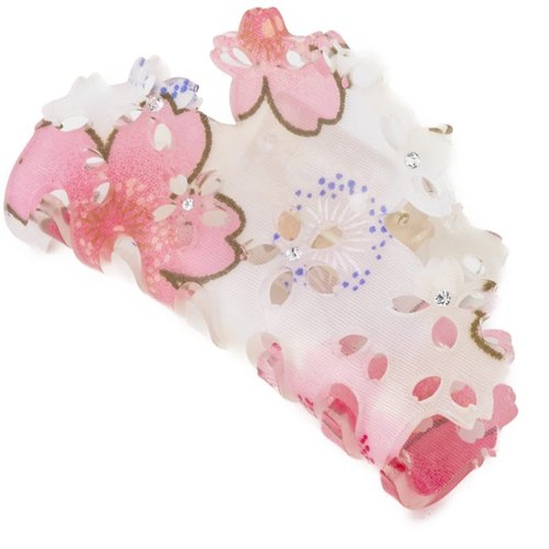 Hair Claw Clip for Women Girls Flower Banana Cute Kawaii Aesthetic Small Hair Clip for Thin Hair (182SAKURA Small/Pink)