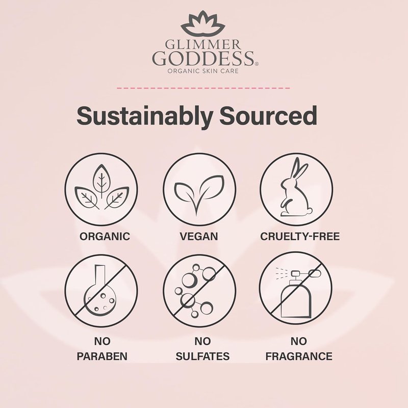 Glimmer Goddess Organic Whipped Body Butter - Luxurious Moisturizer with Shea & Cocoa Butter | Lavender & Lemon, 8oz