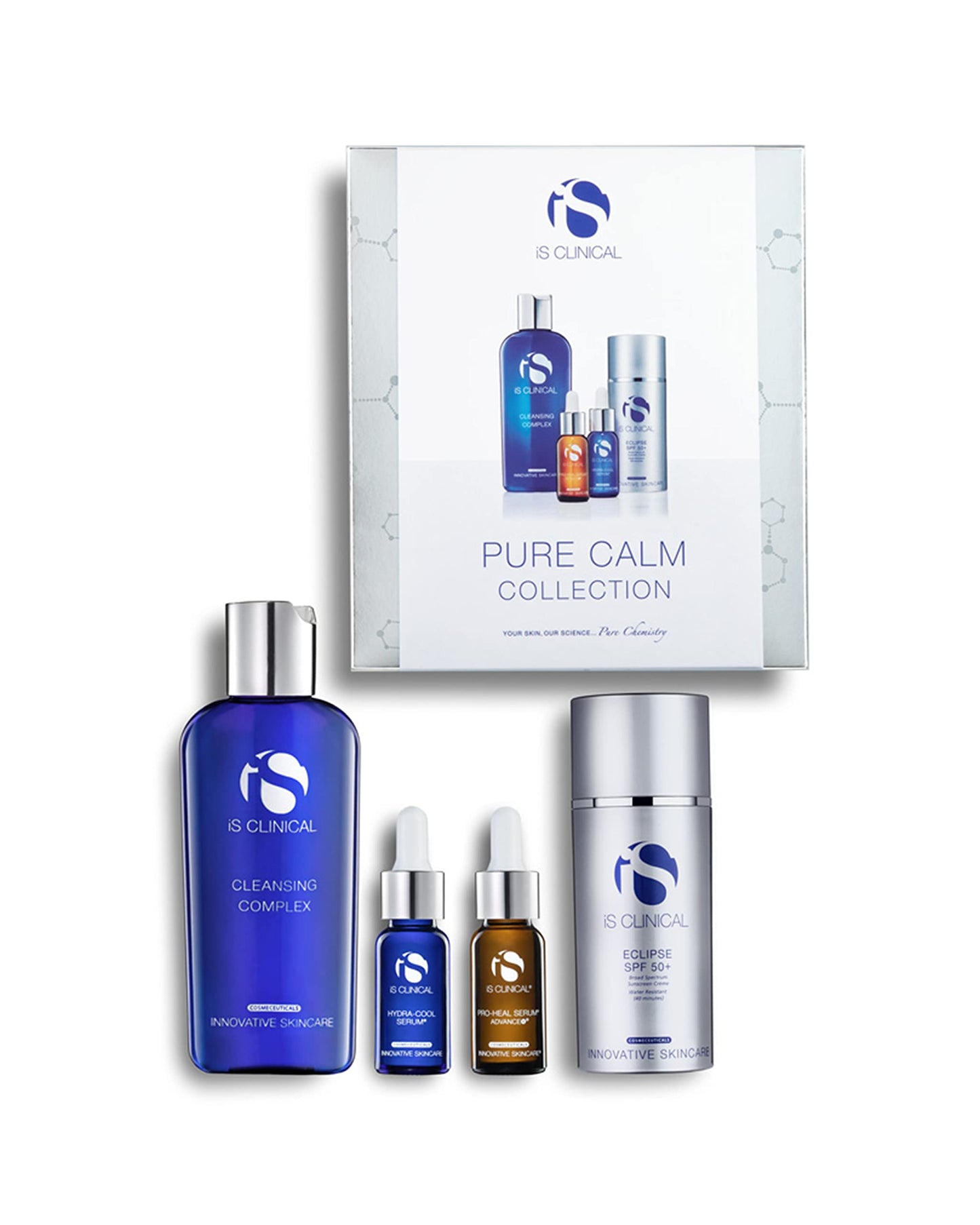iS CLINICAL Pure Calm Collection, Calming Skincare full regimen, Collection Gift Set, Perfect for red or irritated skin