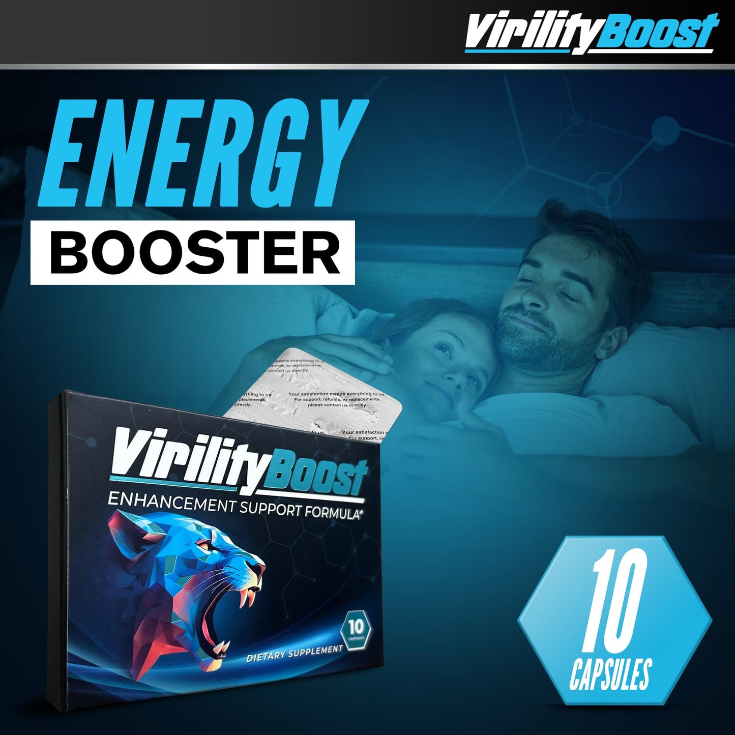 VirilityBoost Maximise Stamina, Energy & Endurance – Male Performance Supplement – Vitality & Stamina Support