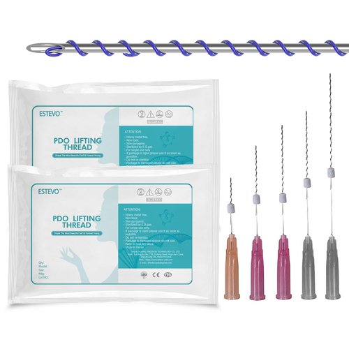 ESTEVO PDO Screw Thread, Improves Skin, Lift and Restore Skin Elasticity and Radiance, Pdo Thread Increase Firmness (20PCS-26G*60mm)