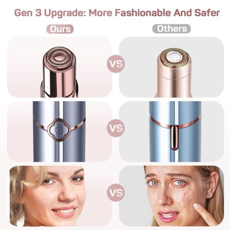 Facial Hair Removal for Women, Electric Painless Facial Hair Remover for Face, Chin, Lip with a Velvet Bag