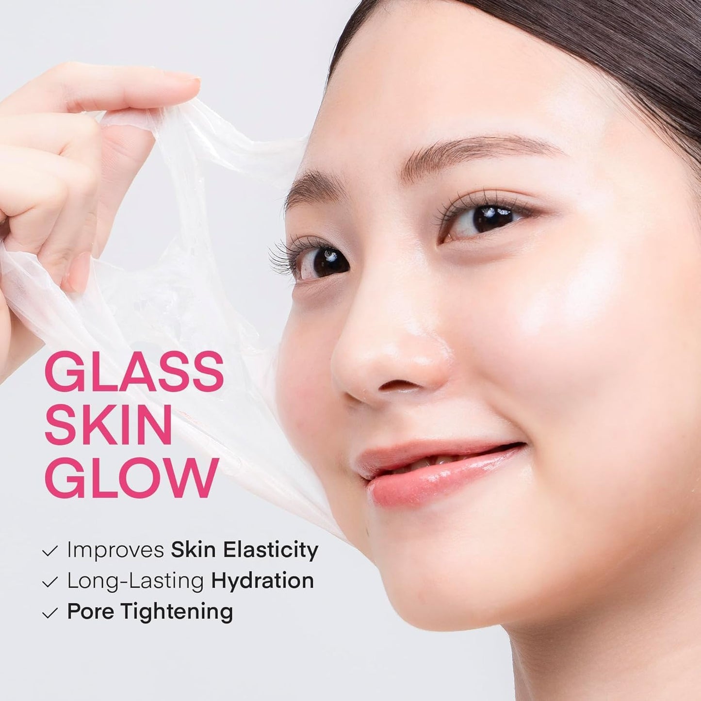 TEREZ & HONOR Korean Collagen Mask Set - 3-Piece Bundle with 4ea Bio-Collagen Face Masks, 100 ml Night Wrapping Peel-Off Mask & 60 pcs Eye Patches for Deep Hydrating, Firming & Glass Like Glow
