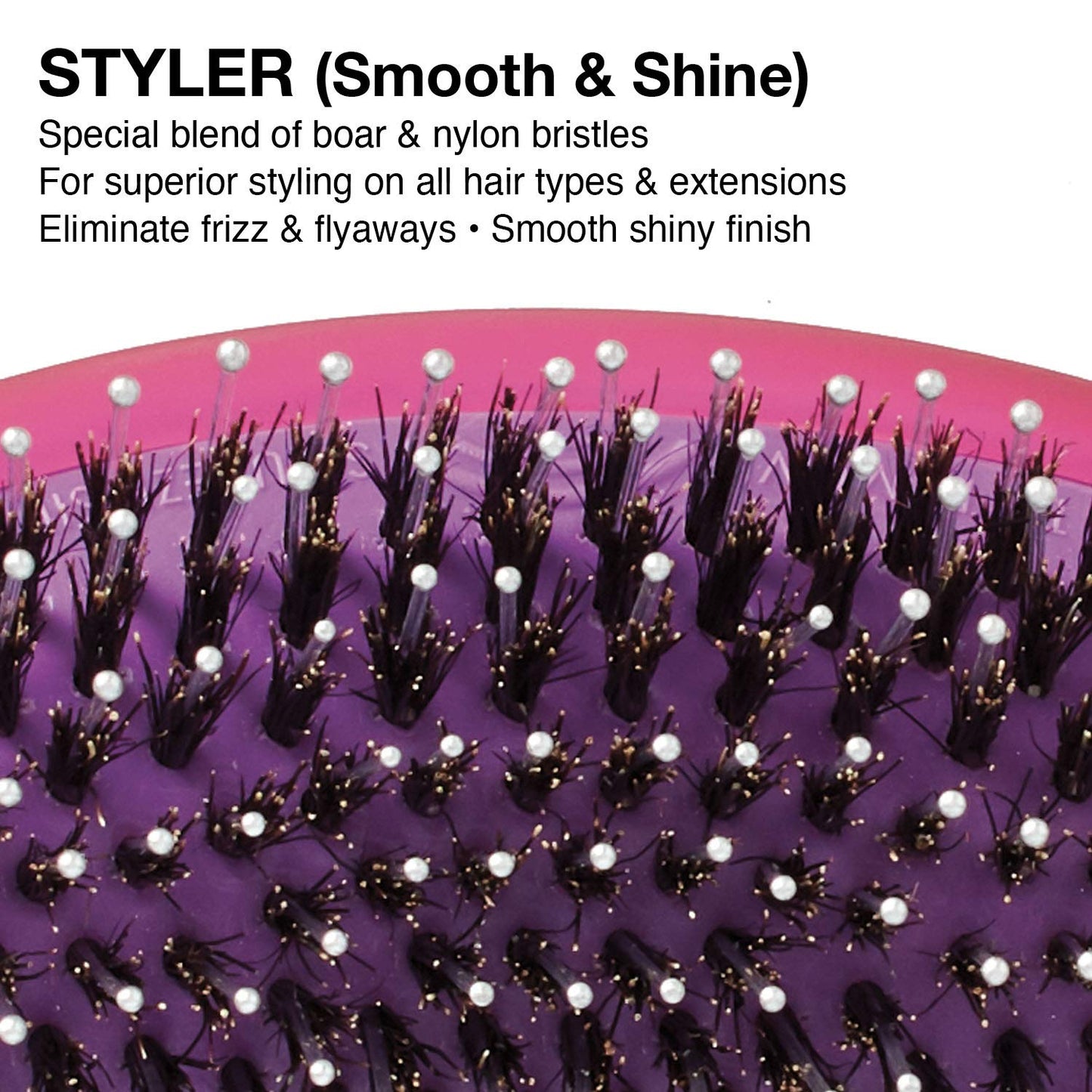 Olivia Garden OG Detangler Brush - Scalp-Massaging, Easy-Clean Design for All Hair Types