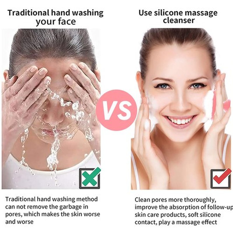 VWMYQ Silicone Face Scrubber for Men Facial Cleansing Brush Silicone Face Wash Brush Manual Waterproof Cleansing Skin Care Face Brushes for Cleansing and Exfoliating