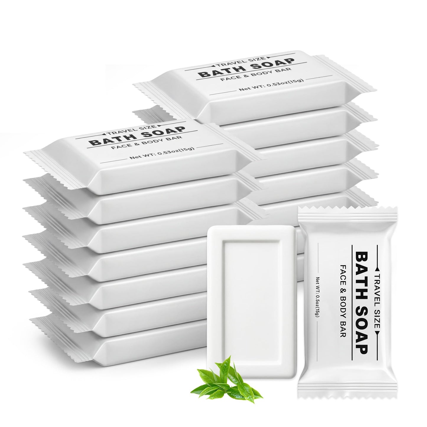 Kocpudu 15Pack Mini Soap Bars Bulk, 15g/0.53 oz, Individually Wrapped