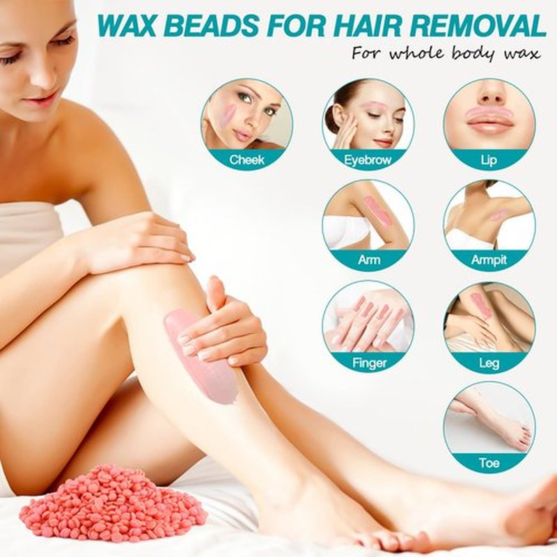Wax Beads, 3 Lbs Coarse Hard Wax Beads for Hair Removal, Bikini Waxing Beads for Brazilian, Leg, Face, Armpit, Home Waxing Facial Beans, Hard Wax Beads Bulk Kit with Silicone Wax Stick (Aloe)