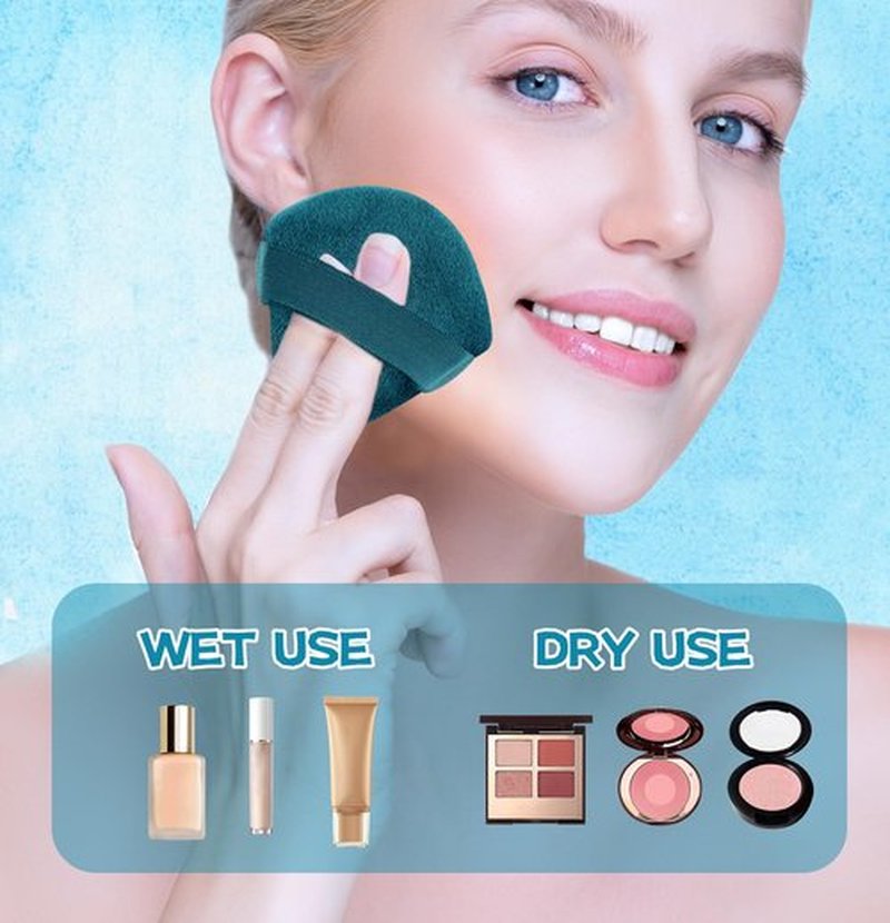 8 Pieces Triangle Powder Puff Face Soft Triangle Makeup Puff Velour Cosmetic Foundation Blender Sponge Beauty Makeup Tools (Pack of 3)