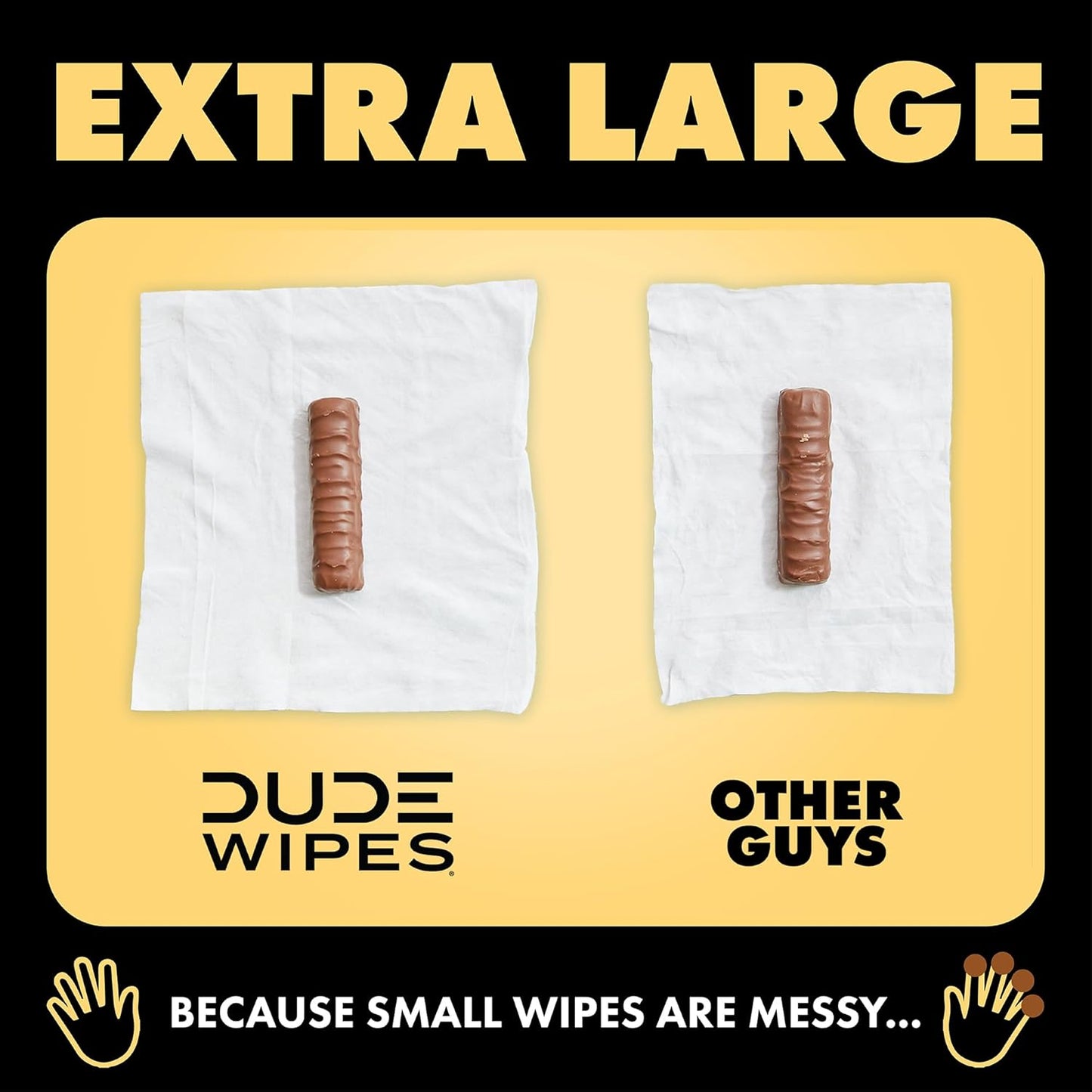 Dude Wipes Extra-Large Flushable Wipes | Shea Butter, Coconut Oil & Aloe - 6 Pack (288 Count)