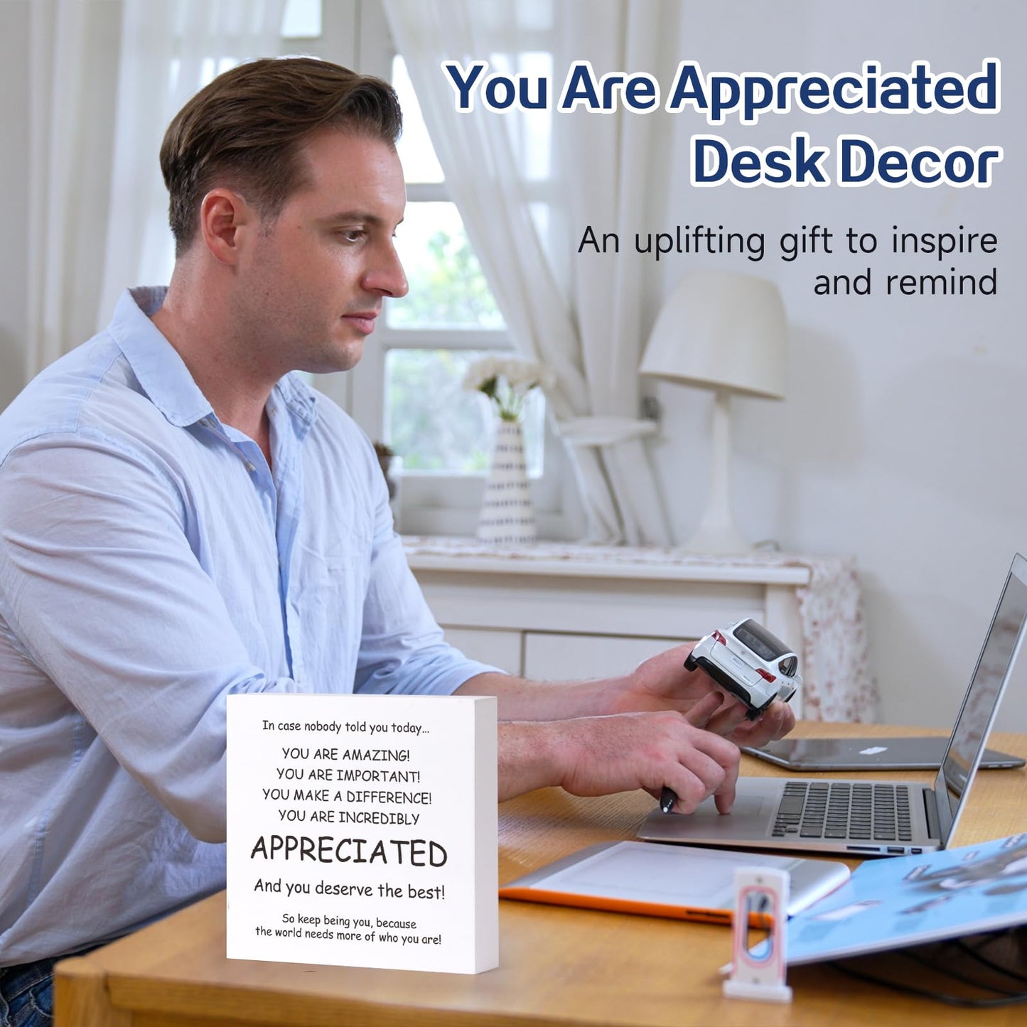 Employee Appreciation Gifts for Men, Thank You Gift Box for Men with Wooden Sign, Employee Appreciation Gifts Bulk, Gift for Male Coworkers, Teacher, Boss, Team, Mentor, Friend, Leader, Social Worker