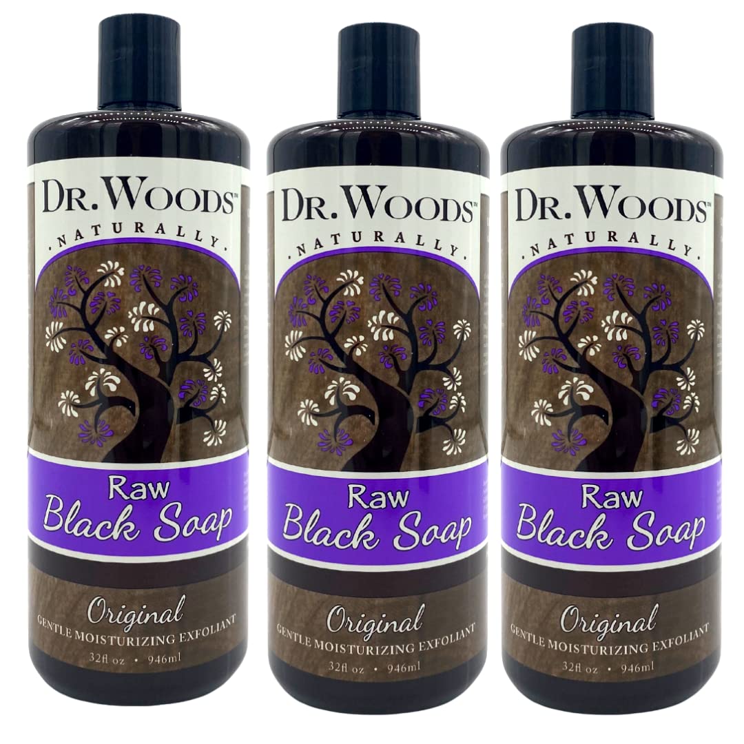 Dr. Woods African Black Castile Soap - Moisturizing Liquid, 32oz (2-Pack)
