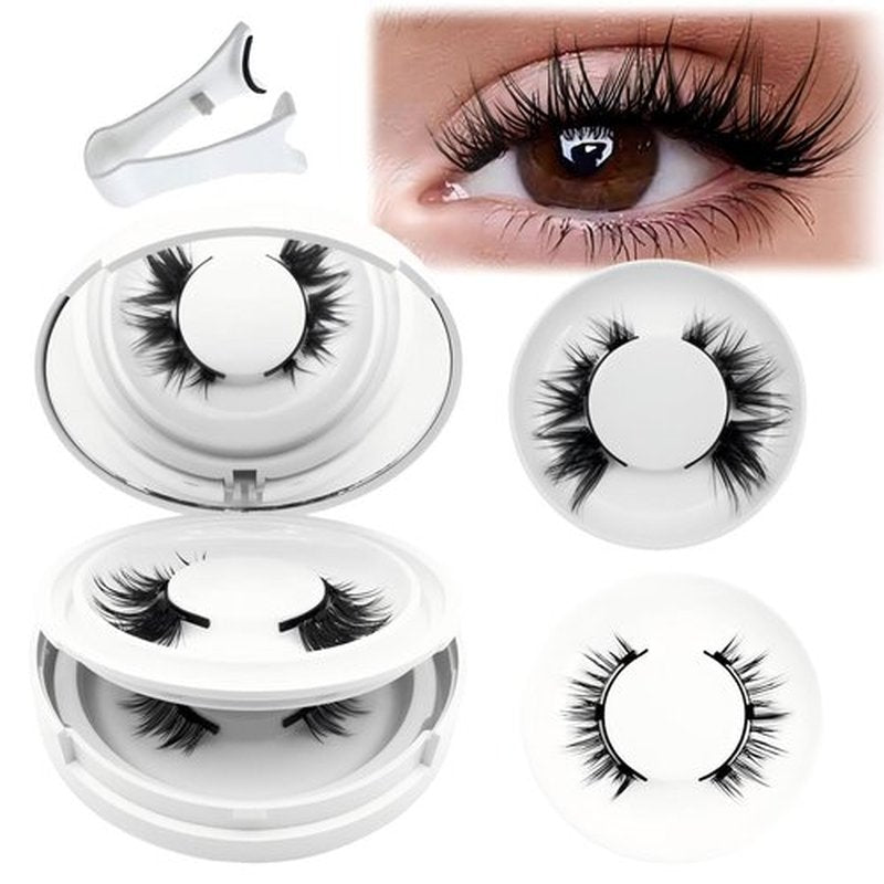 Lefleek Magnetic Lashes,Le Fleek Magnetic lashes,Magnetic Eyelashes with Applicator,Krafty Magnetic Eyelashes Natural Look No Glue or Liner Needed(Natural+Fox)