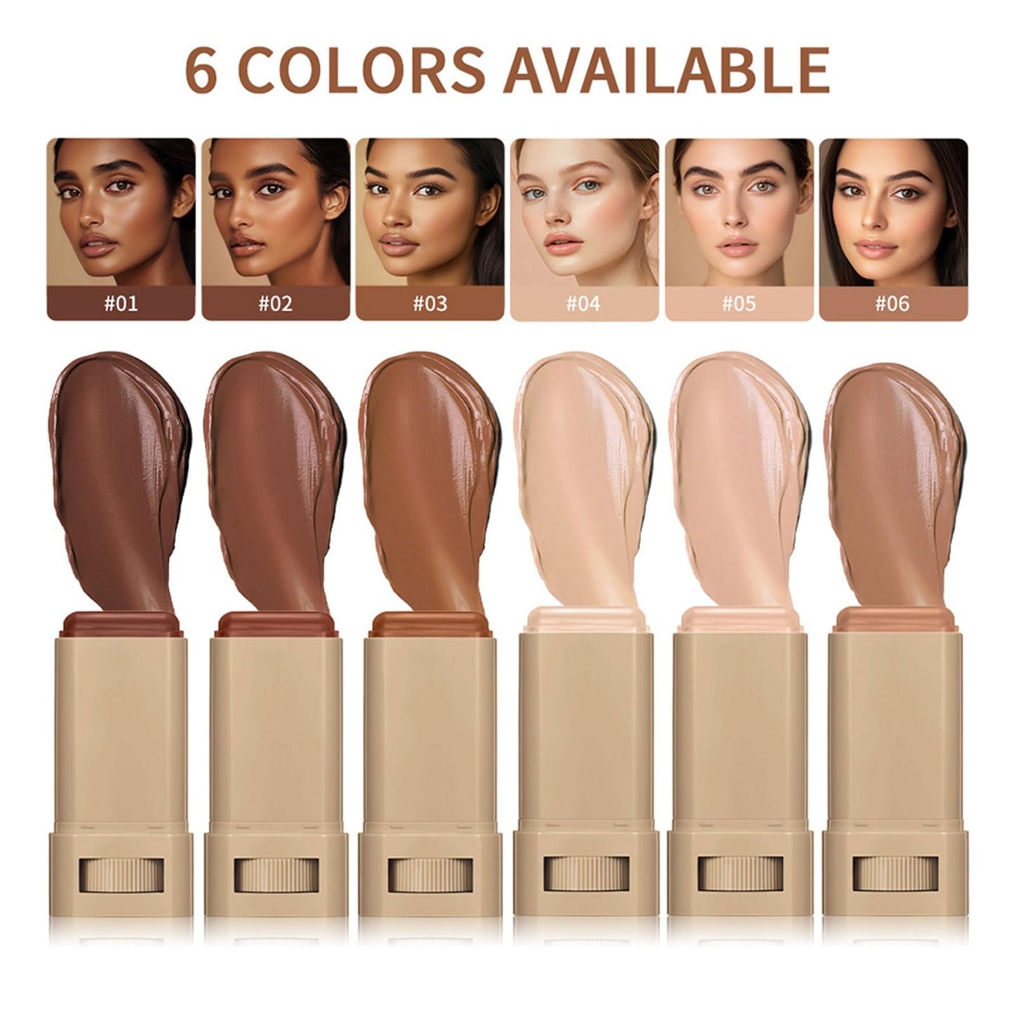 SWETIYOU Beauty Balm Serum Boosted Skin Tint, Foundation Makeup Stick Hydrating Tinted Moisturizer, Lightweight and Buildable Solid Tinted Hydrating Serum Foundation Contour Stick, Natural Finish