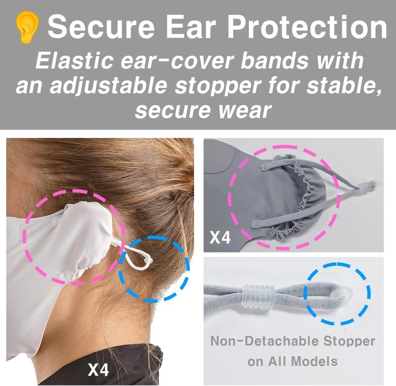 X-Series X4 Flex Aqua-X UV Cooling Face Mask - Ear Cover & Nose Wire for Golf, Running & Outdoor Sports
