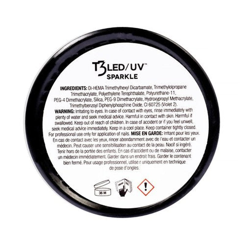 Cuccio Pro T3 LED/UV Cool Cure Versatility Gel - Self-Levelling - Incredibly Flexible - Strong Adhesion - High Shine Finish - Fast Application - Quick Cure - Platinum - 1 Oz Nail Gel