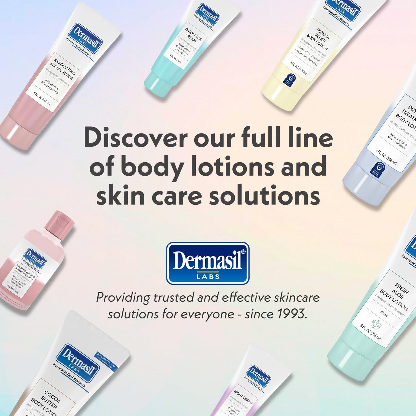 Dermasil Body Lotion, Dry Skin Treatment, 6-Pack – Non-Greasy, Fast-Absorbing, Fragrance-Free Lotion, Cruelty-Free, 8 Oz Ea