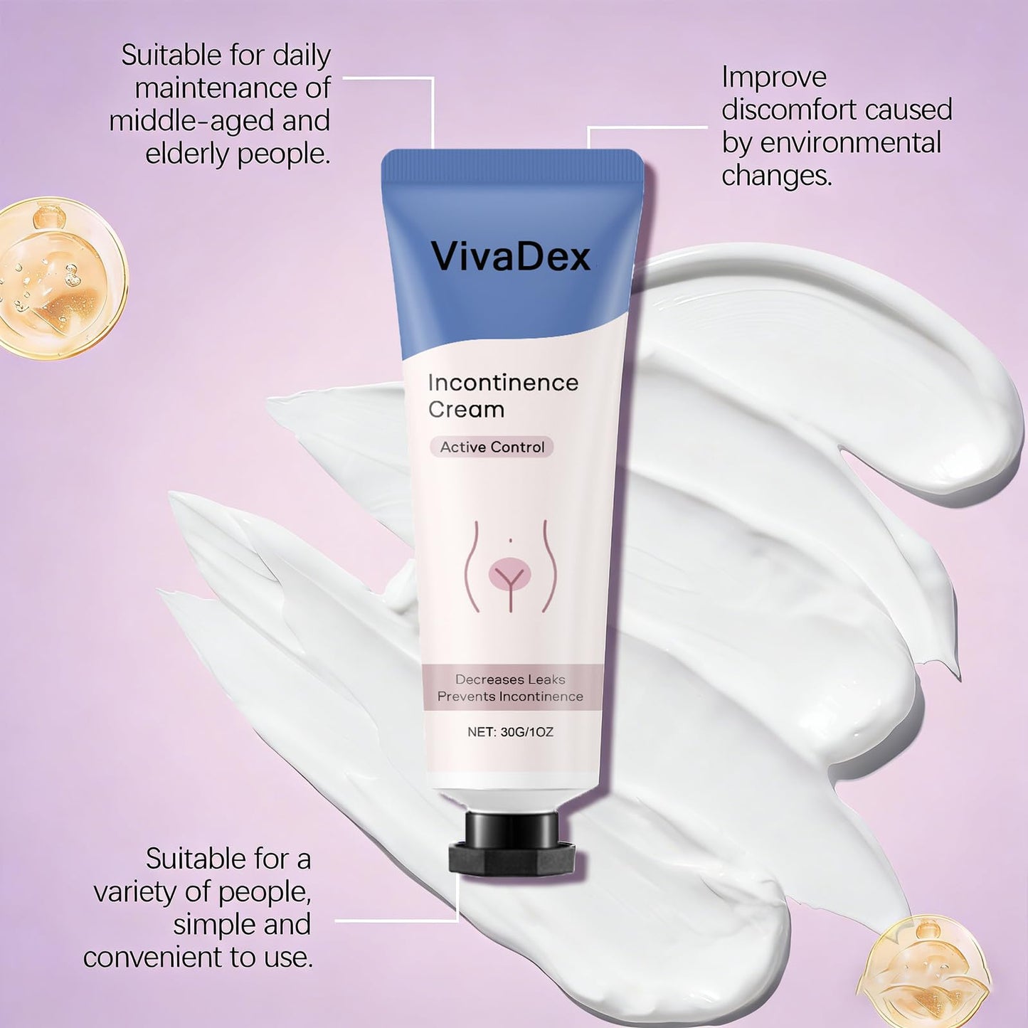 1PCSVivaDex Incontinence Cream for Women,VivaDex Cream With Natural Formula,Relieves Discomfort (1PCSA)