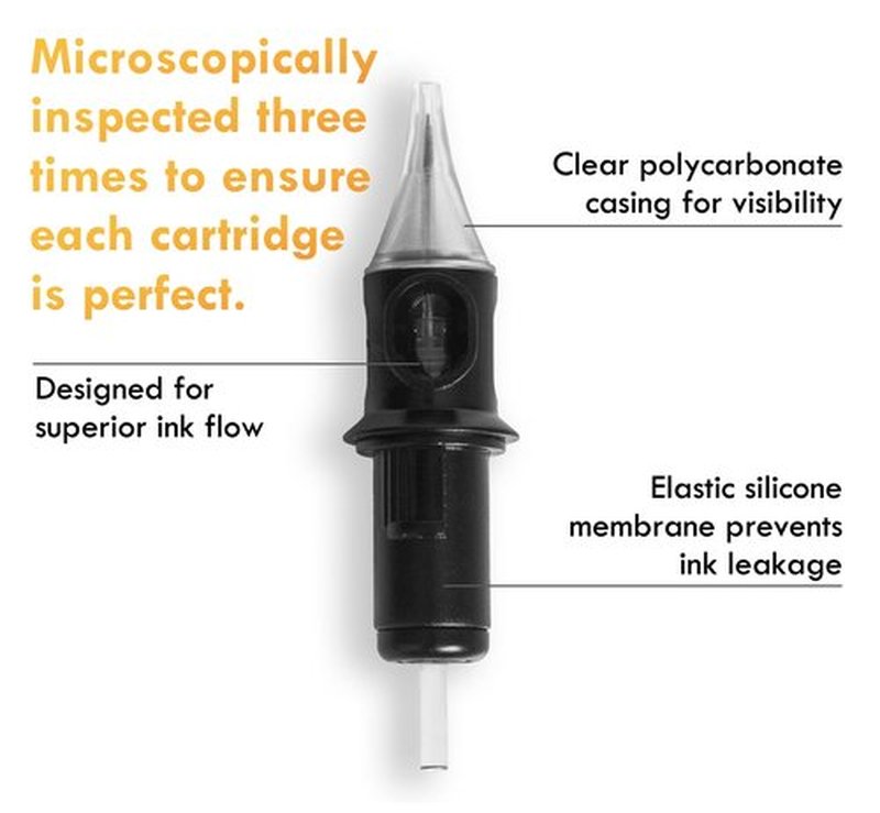 Illusionist Ultra Premium Professional Cartridge Needles w/Grip Wrap Tape #12 Magnum 20 Pack (1213M1)