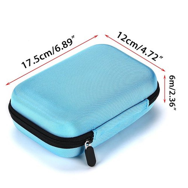 Hipiwe Hard Shell Essential Oil Carrying Case Holds 12 Bottles (Can hold 5ml, 10ml, &10ml Rollers) Travel Size Essential Oils Bag Organizer (Blue)