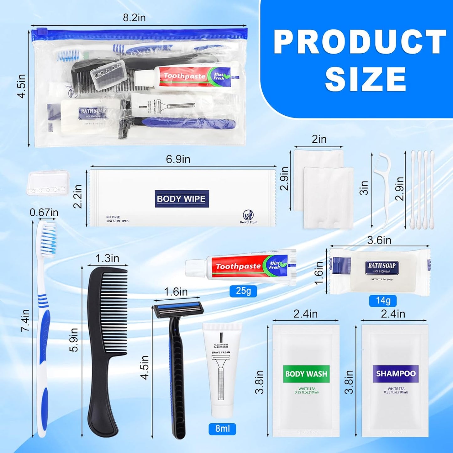 Toiletry Kits for Personal Hygiene - Individually Packed Care Package Supplies for Homeless | Bulk Set