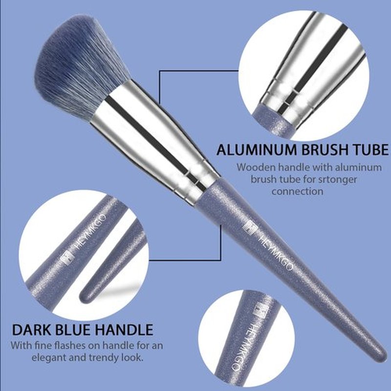 Makeup Brushes, HEYMKGO 16Pcs Makeup Brush Set Professional Synthetic Foundation Blending Blush Face Brushes, Eye Shadows Concealers Powder Brush Kit for Makeup