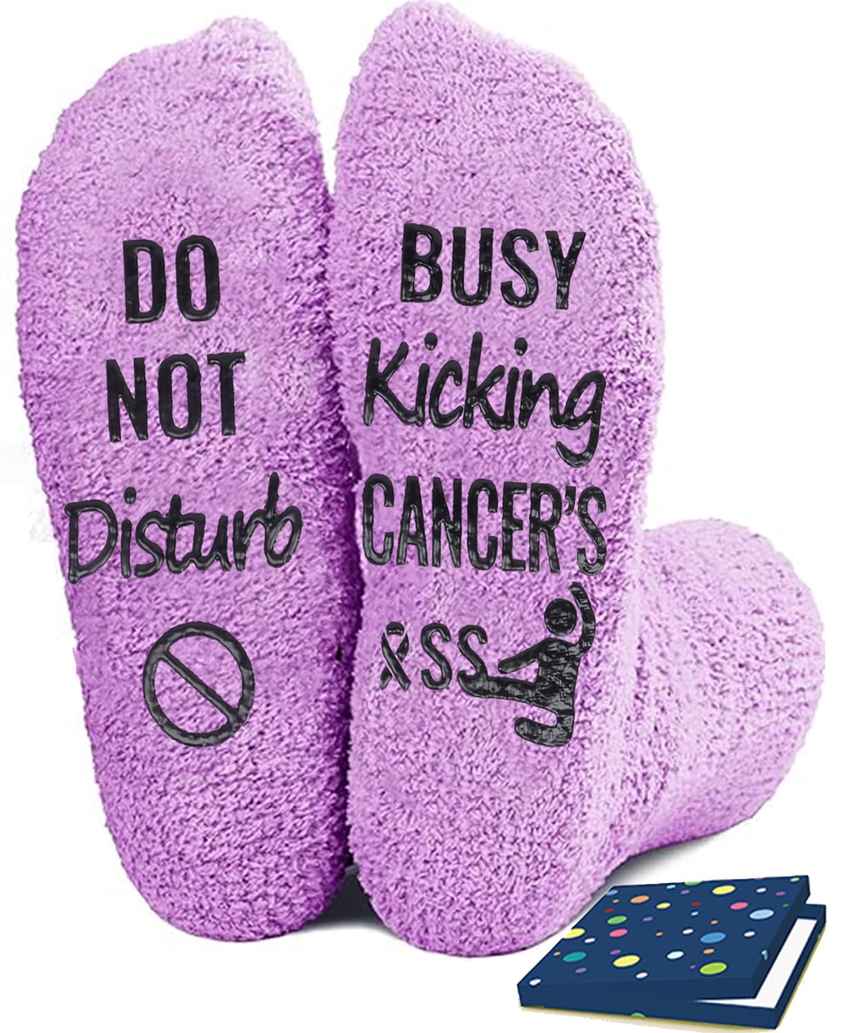 Breast Cancer Socks Gifts for Women - Chemo Survivor Comfort Care Gifts Cancer Awareness Accessories for Cancer Patients