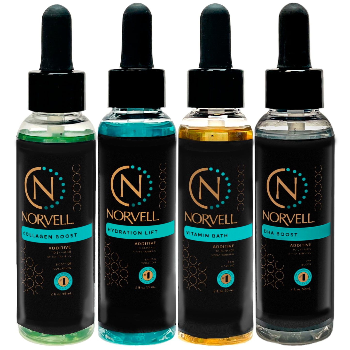 Norvell Pro Lab Kit – Professional Spray Tan Additives with DHA Boost, Hydration Lift, Collagen Boost & Vitamin Bath – Custom Sunless Tanning Results