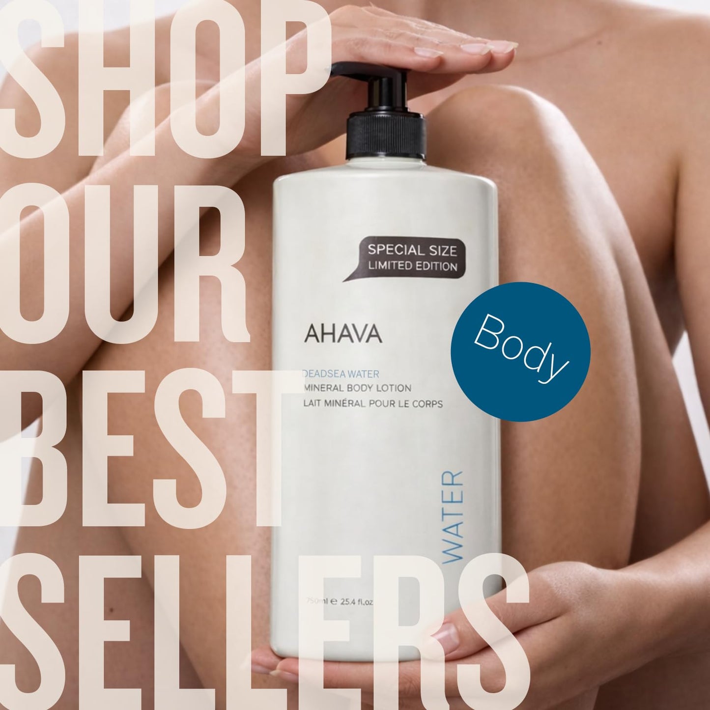 AHAVA Dead Sea Water Mineral Hand Cream, Sea-Kissed - Hand Moisturizer For Dry Cracked Hands, Light & Fast Absorbing, Enriched with Dead Sea Mineral Blend Osmoter, Witch Hazel & Allantoin, 3.4 Fl.Oz