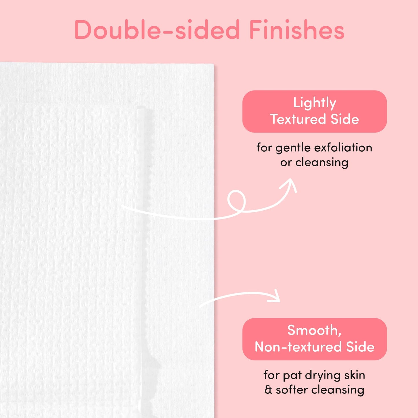 ÉCLAT Disposable Plant-Based Face Towels, Ultra Soft Viscose EF Embossed Cloths for Daily Skincare, Makeup Removal, Cleansing & Facial Care, Durable 12"x10" Single-Use Travel Towels (50 Ct, 2 Pack)