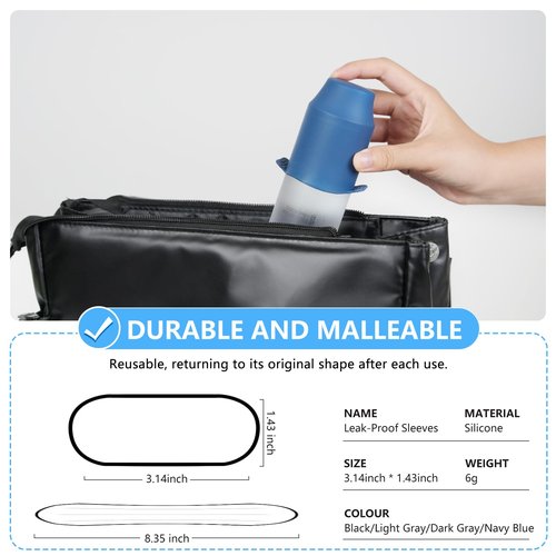 16 Pack Silicone Bottle Covers,Elastic Sleeves for Leak Proofing,Travel Essentials for Women Men,Travel Size Toiletries,Cruise Ship Essentials, Accessories Luggage, Travel Must Haves
