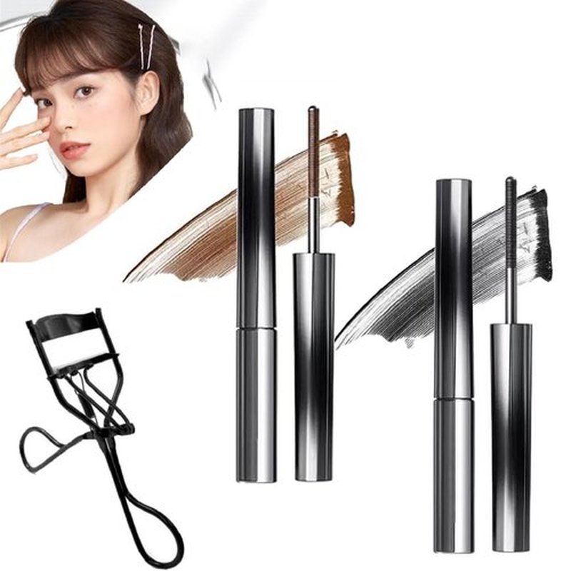 Chromamascara Mascara - Chromamascara, Chromamascara Waterproof, Chromamascara Beautiful, Washable Metal Rod Mascara, 3D Curling Eyelash Iron Extensions Mascara, Waterproof, Long Lasting (Mix/2, 1)