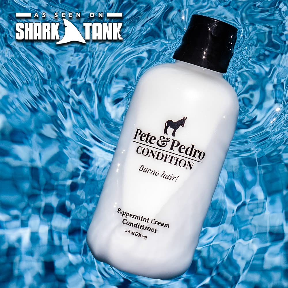 Pete & Pedro CONDITION - Peppermint Daily Conditioner for Men & Women | Creamy Conditioner Hydrates & Heals Dry, Damaged Hair | As Seen on Shark Tank, 2 oz. Travel Size