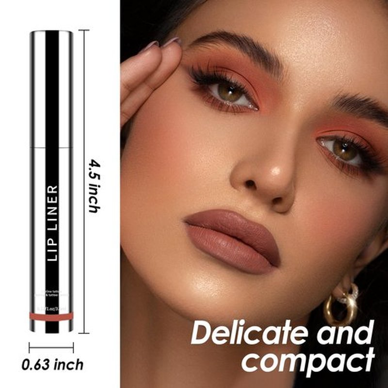 Veldoro Lip Stain, Veldoro Peel Off Lip Stain, Nude Lipliner Makeup,Lip Liner Stain Peel, Lip Stain -Peel & Reveal, Long-Lasting Plumper Lips (Dark Brown+Wine Red, One size)