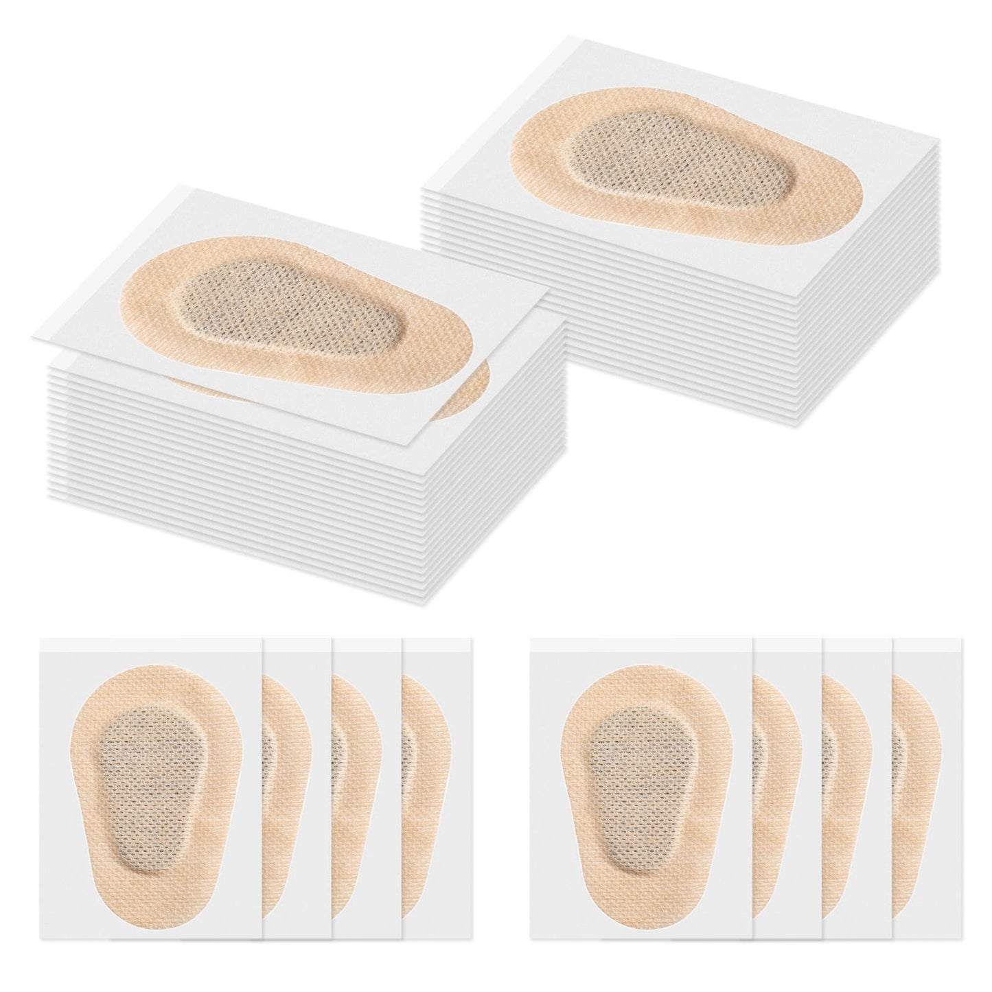 Panitay 40 Pcs Adhesive Eye Patches for Adults Eye Patch for Disposable Breathable Amblyopia Lazy Adhesive Bandages for Men(3 x 2 Inch,Nude)