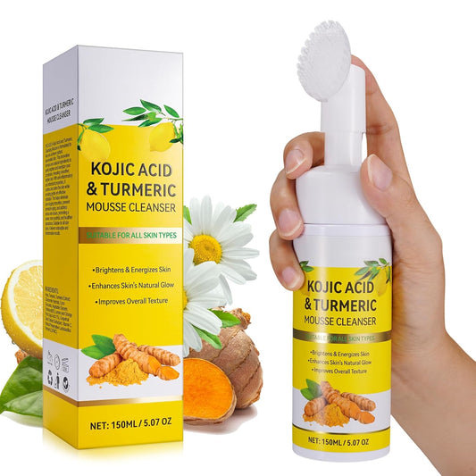 Turmeric Cleansing Mousse | Kojic Acid Facial Cleanser for Firming Skin & Deep Pore Cleanse - 150ML
