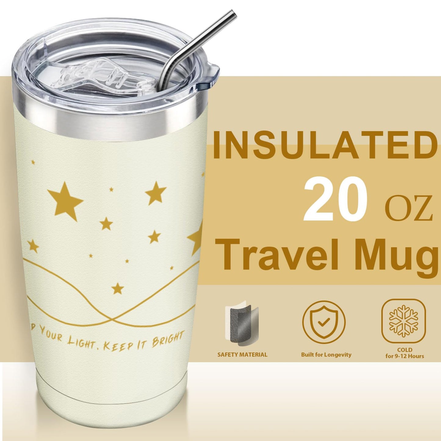 LYHOME 20oz Tumbler & 50" Blanket Cozy Set for Women