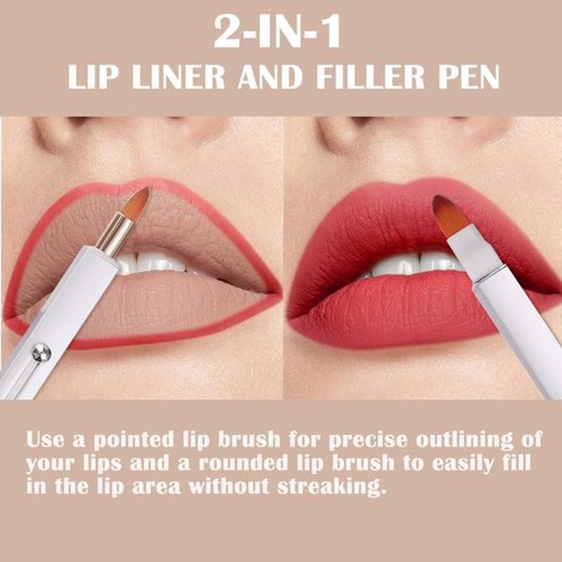 3 Pack Lip Brush for Lipstick Makeup Brushes Double-Ended Retractable Lip Brush with Cap Dustproof Lipstick Brush for Lipstick Gloss Creams Portable with Cap(Black + Gold + Silver)