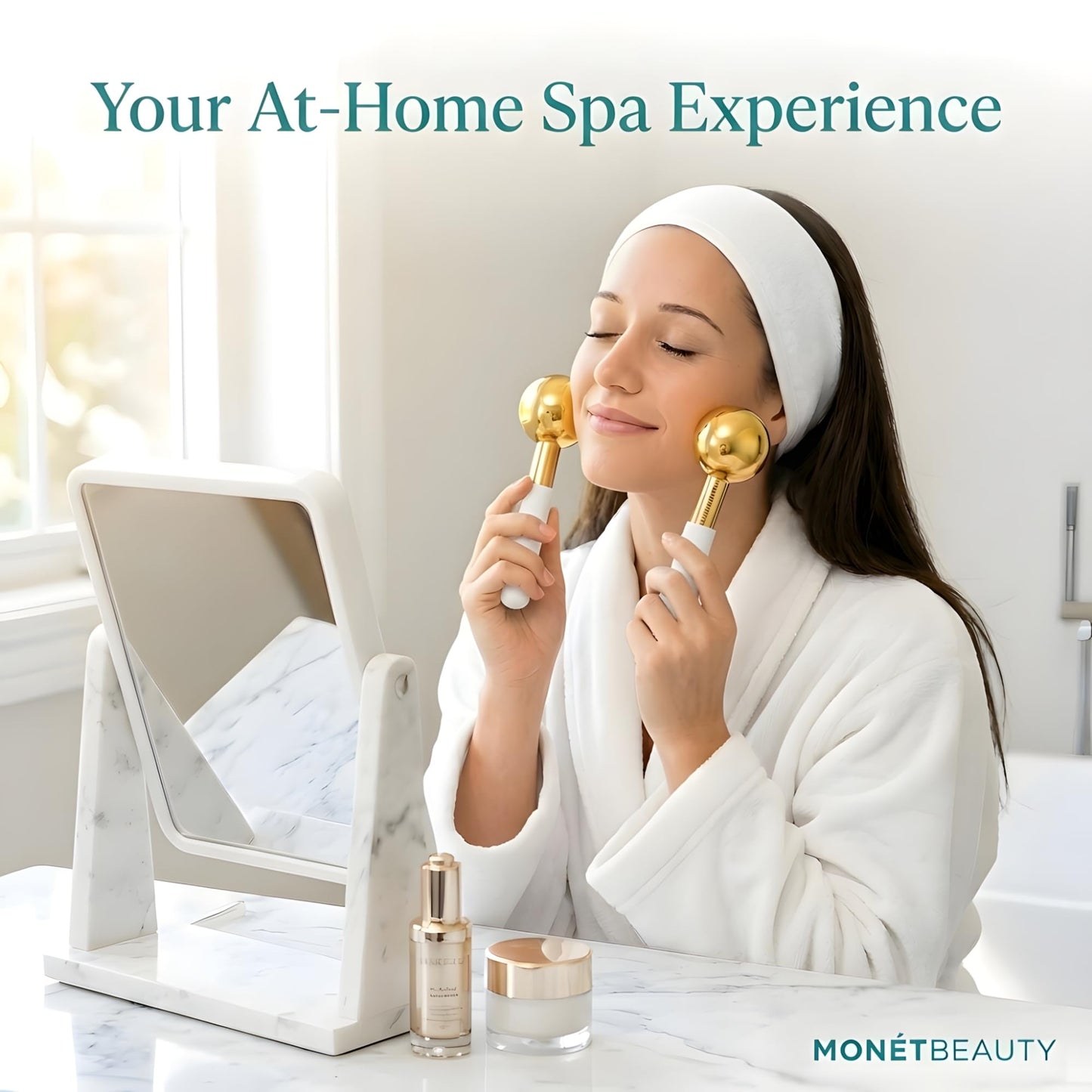 MonétBeauty Tighten Skin, Depuff & Sinus Relief? Try Stainless Steel Ice Globes for Facials - Durable Cryo Globes Instantly Reduce Puffiness, Tighten Pores, Facial Massages and Daily Beauty Routines